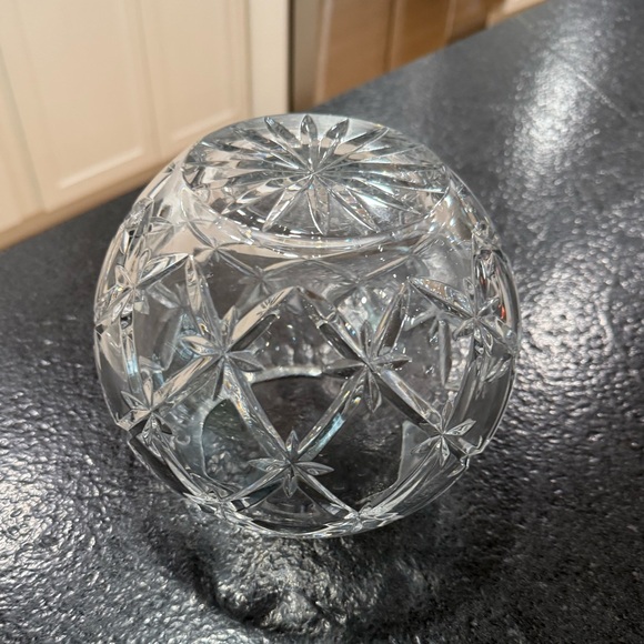 Stunning Vintage Full Lead Crystal Rose Vase ~ Crystal Bowl - Picture 8 of 13